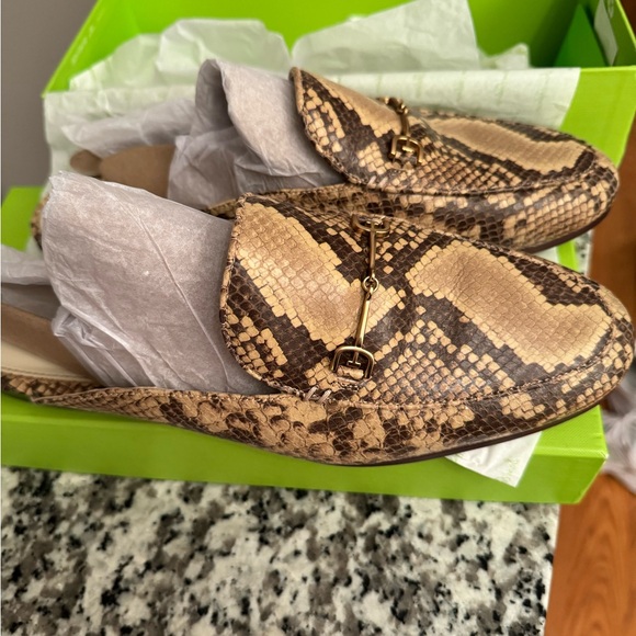 Linnie Python-Embossed Leather Mules - Picture 6 of 7